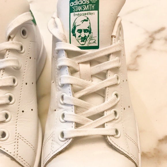 Adidas Stan Smith Originals White and Green Sz 5.5 - Picture 3 of 6